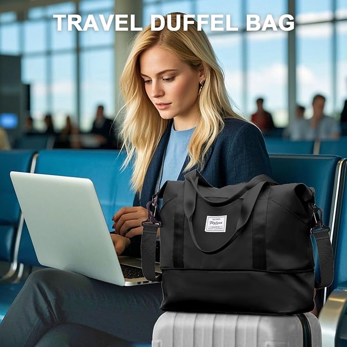 Travel Duffel Bag, Sports Tote Gym Bag, Shoulder Weekender Overnight Bag - Image 5