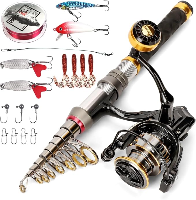 Fishing Rod Telescopic Carbon Fiber Rod Combo - Image 2