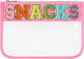 DYSHAYEN Chenille Letter Clear Zipper Pouch by DYSHAYEN