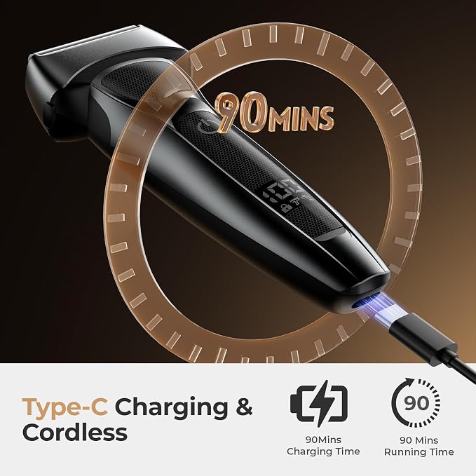 Electric Foil Shavers for Men: Portable Electric Razor for Face- Rechargeable - Image 4