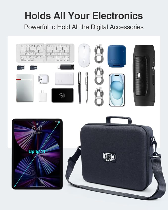 Luxtude Electronic Organizer Travel Case Large, Hard Case - Image 5