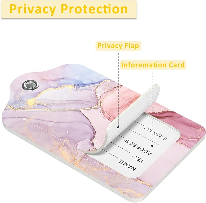 2 Pack Abstract Marble Luggage Tag - Image 4