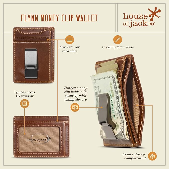 House of Jack Co. Flynn Hinged Money Clip Wallet - Image 3