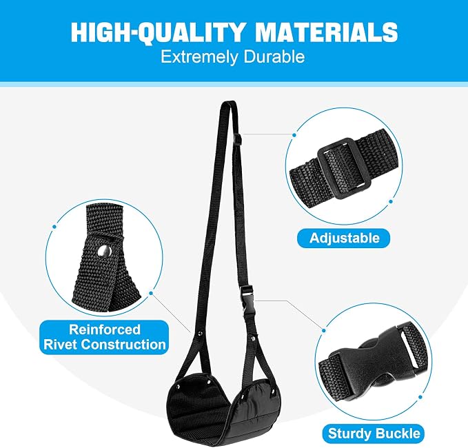 2 Pack Airplane Foot Rest, Portable Airplane Foot Hammock - Image 4
