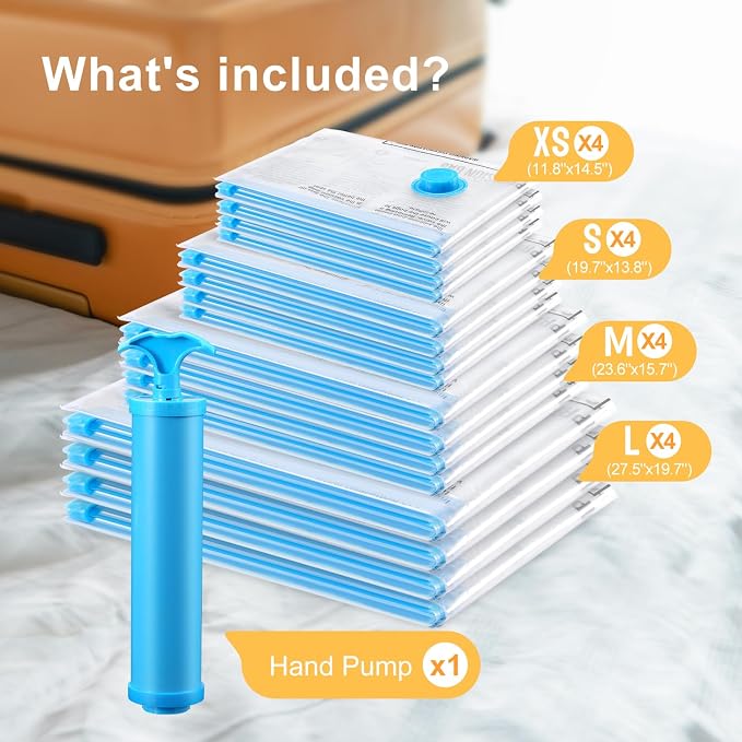 Vacuum Bags for Travel, Space Saver Vacuum Storage Combo - Image 2