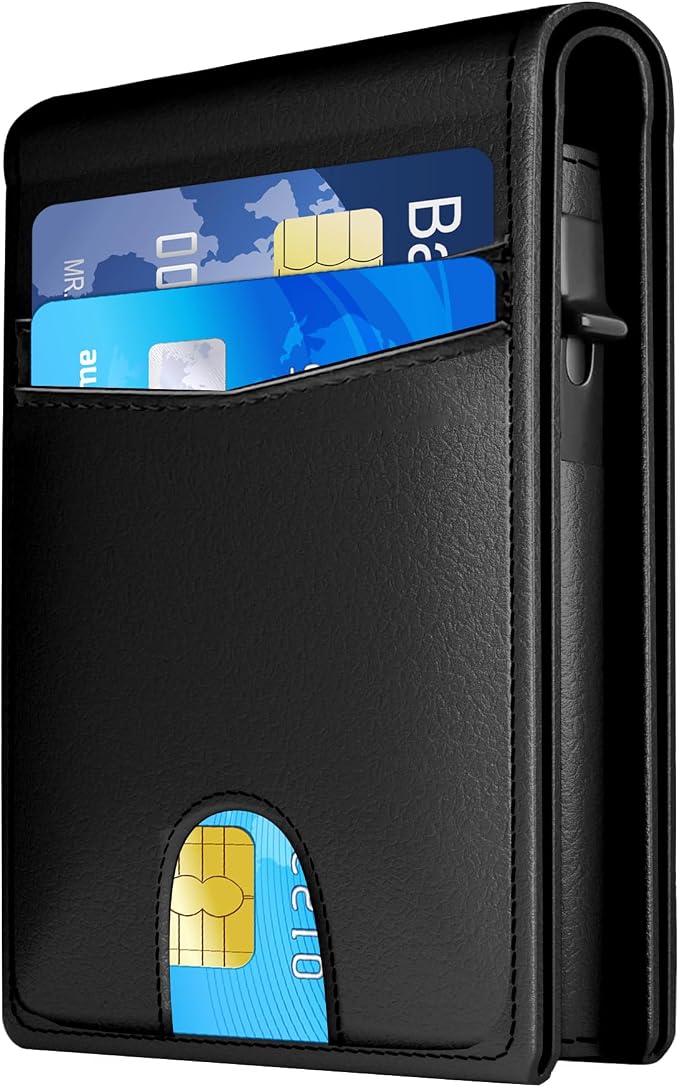 Wallet for Men - RFID Blocking Bifold Slim Minimalist Credit Card Holder Pop Up by QLDBrand
