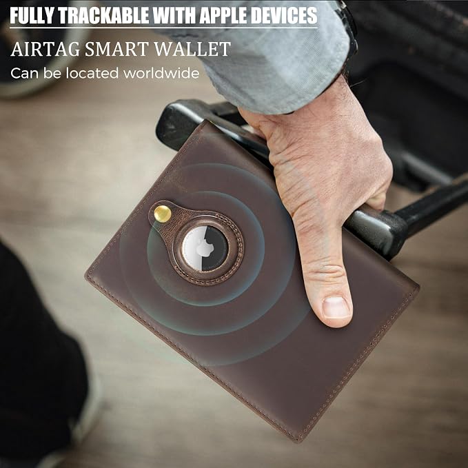Polare Full Grain Leather Passport Holder RFID Blocking Travel Bifold Wallet - Image 4