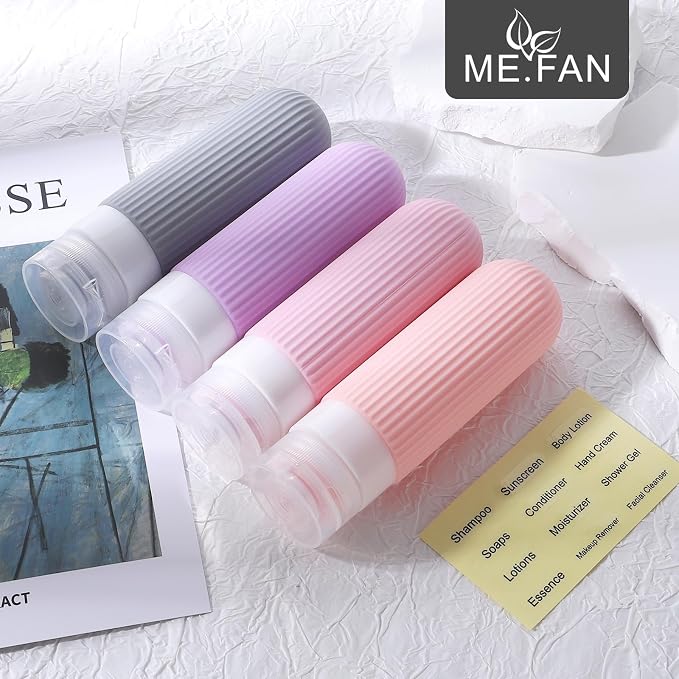 ME.FAN Travel Bottles for Toiletries, TSA Approved 3oz Silicone Journey Size - Image 7