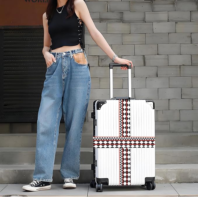 Geometric Arts Luggage Straps for Suitcases, Adjustable Luggage Travel Belt to - Image 5