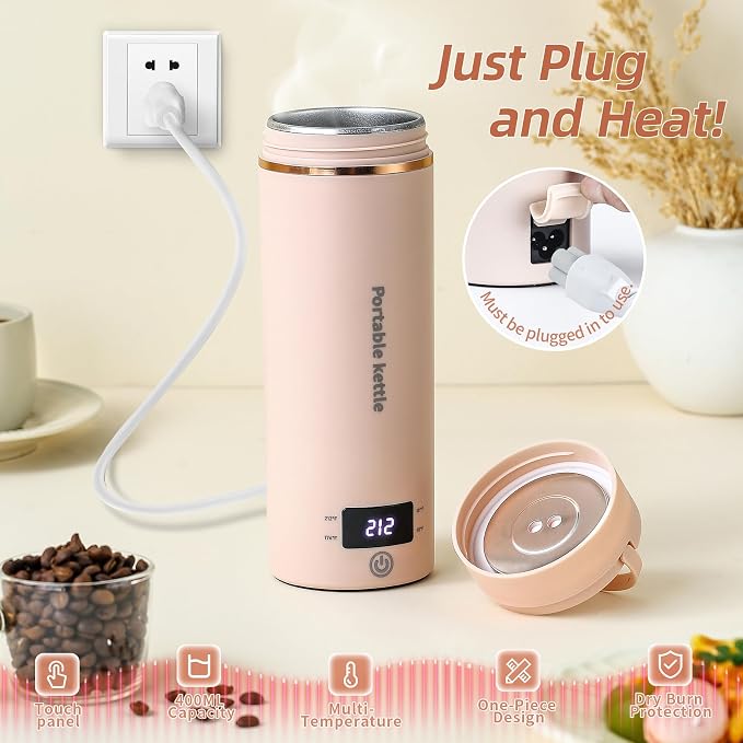 Travel Electric Kettle Portable Mini Kettle, Small Hot Water Boiler - Image 2