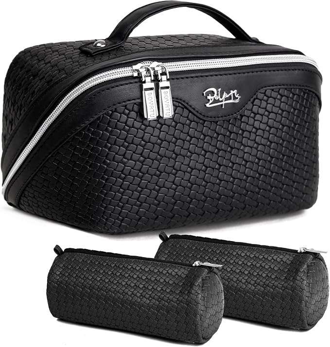 BOYATU Travel Makeup Bags for Women: 3-Set Large Capacity Make up Bags by BOYATU