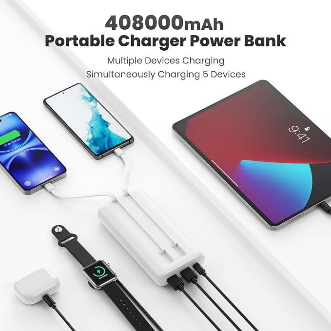 Portable Charger Power Bank 40, 800mAh 25W Fast Charging USB C Portable Charger - Image 4
