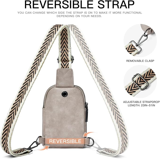 7L Sling Bag for Women Men Leather Small Sling Backpack Daypack Anti Theft - Image 7