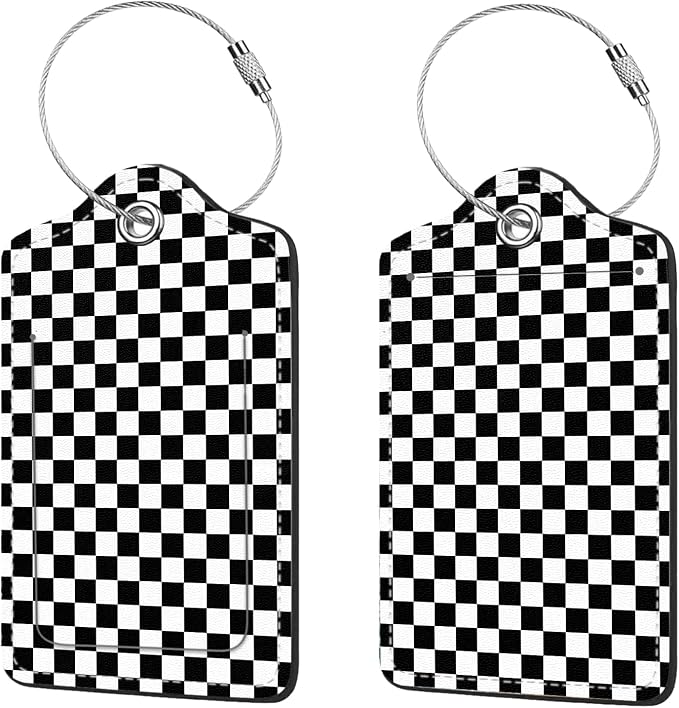 2 Pcs Luggage Tags for Suitcases, PU Leather Cruise Ship Luggage Tags by Anikathy
