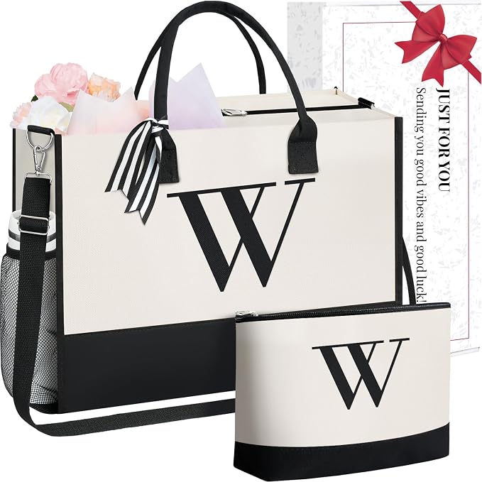 BAGAIL Initial Tote Bag, Personalized Birthday Gifts by BAGAIL