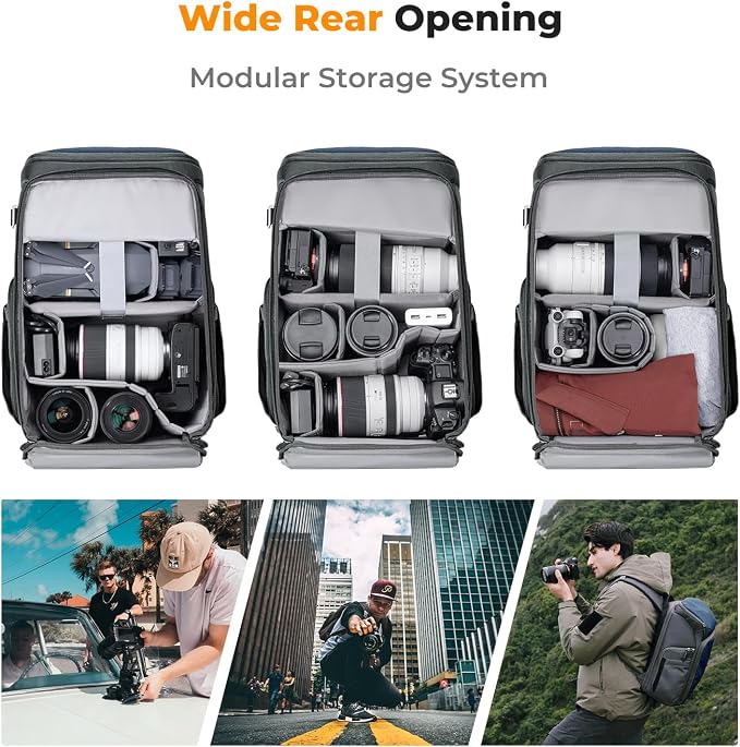 K&F CONCEPT Camera bags Waterproof 25L Large Capacity Camera Case - Image 2