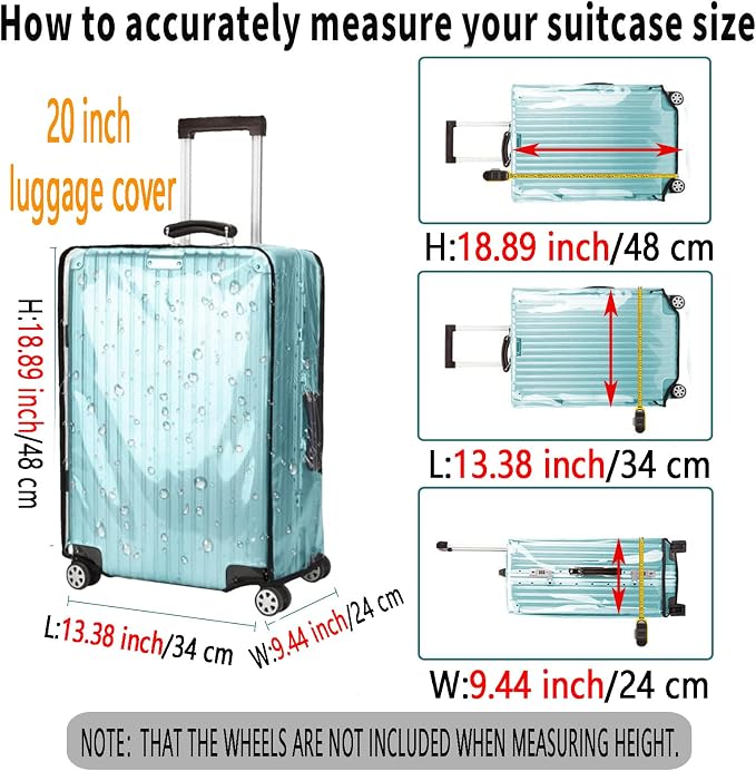 Suitcase Covers for Luggage – TSA Approved Clear PVC Luggage Protector Cover - Image 2