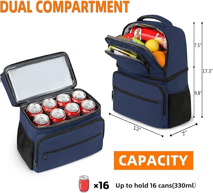 MATEIN Cooler Backpack, 26 Cans Insulated Lunch Backpack - Image 2