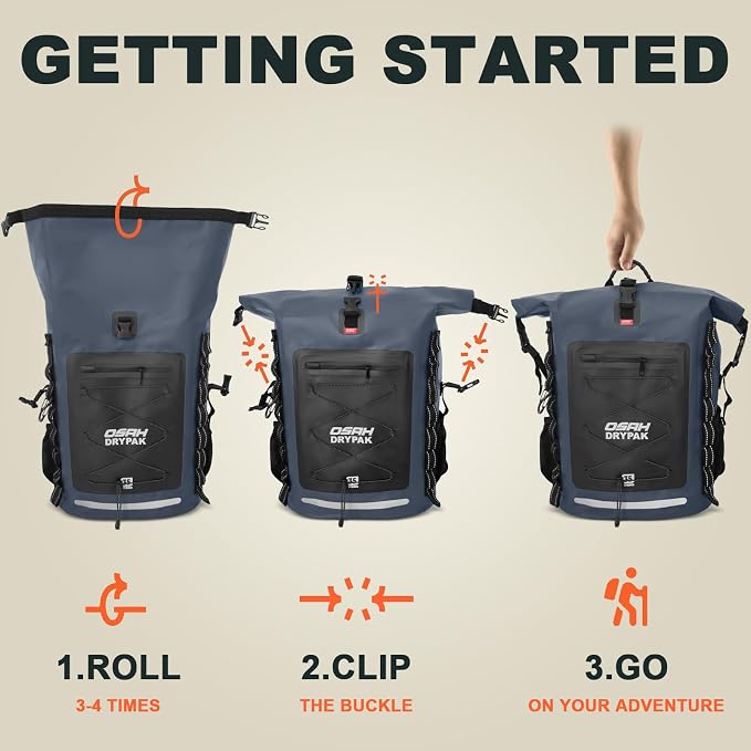 Waterproof Backpack Dry Bag 35L/55L/85L – Heavy Duty Roll-Top Hiking Backpack - Image 6