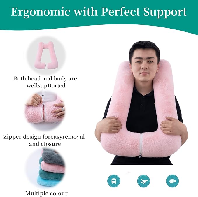 Travel Pillow Upgraded Version of Aircraft Travel Neck Pillow - Image 4