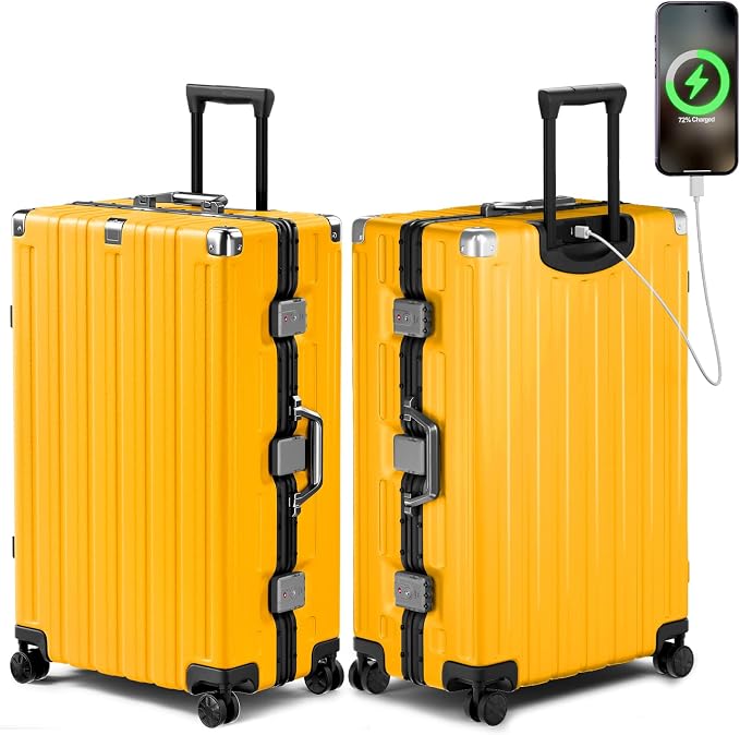 Krute Large Luggage 28 inch Zipperles Suitcase by Krute