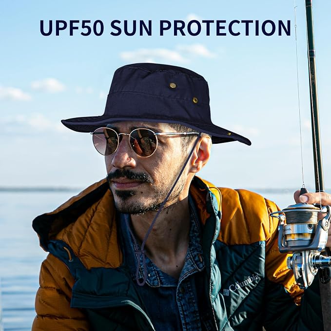 Sun Hats for Men Women Boonie Hat Foldable Fishing Hat UPF 50+ Bucket Hat for - Image 6