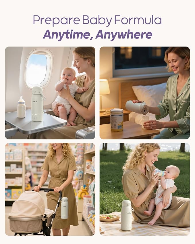 Nuliie Portable Milk Warmer for Travel, Double Leak‑Proof, Heating Milk & Water - Image 2