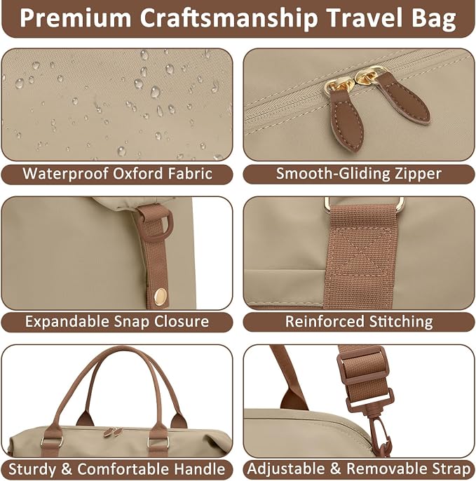 Travel Duffle Bag for Women, Weekender Bags, Hospital Bag for Labor Delivery - Image 5
