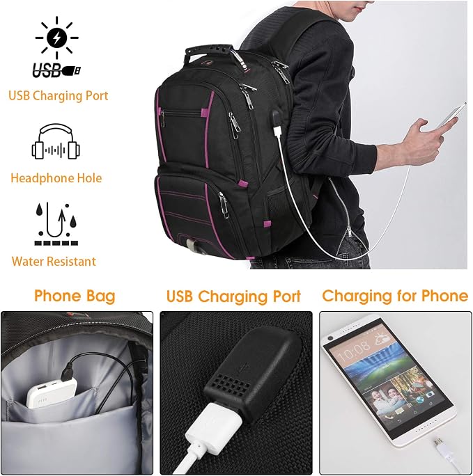 LTINVECK Extra Large Backpack, TSA Friendly Travel Laptop Computer Backpack - Image 3