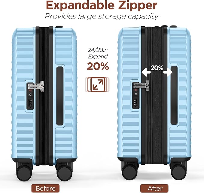 SHOWKOO Luggage Sets 3 Piece Hardside Expandable Suitcase - Image 5