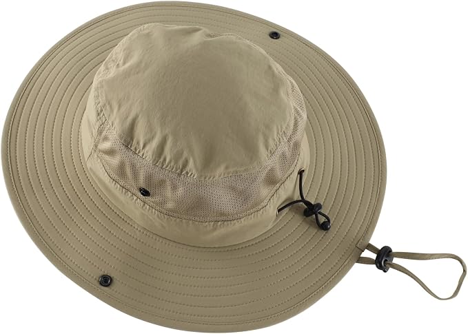 Home Prefer UPF50+ Mens Sun Hat Wide Brim Womens UV Protection Beach Bucket Hat - Image 4