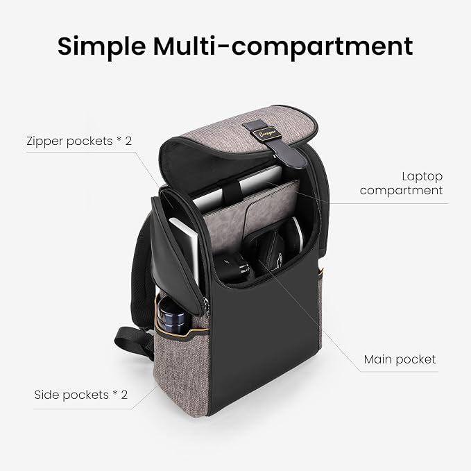 CROSSGEAR Casual Daypack Backpack, Lightweight, Shock-absorbing Padding Strap - Image 3