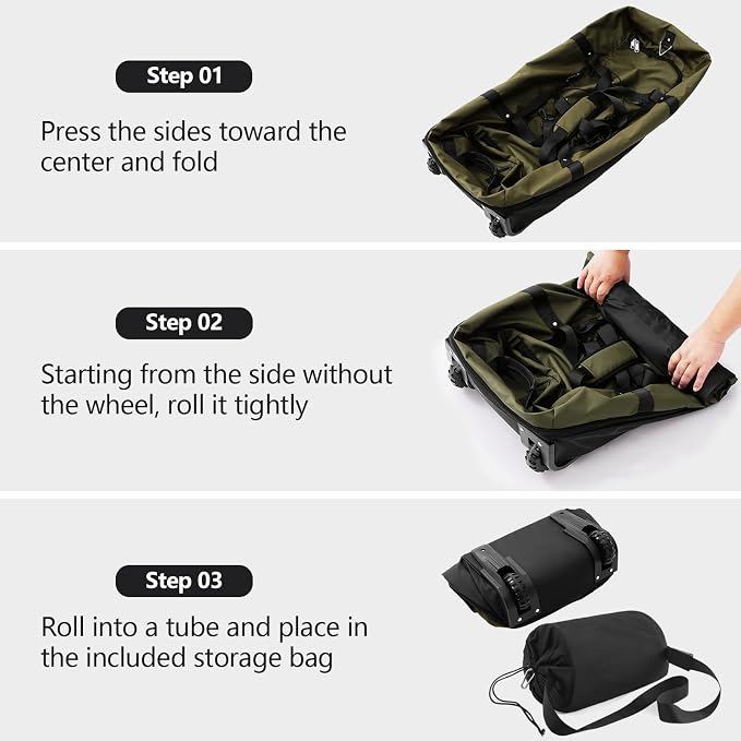 110L/140L Expandable Soft-Sided Foldable Duffle Bag - Image 3