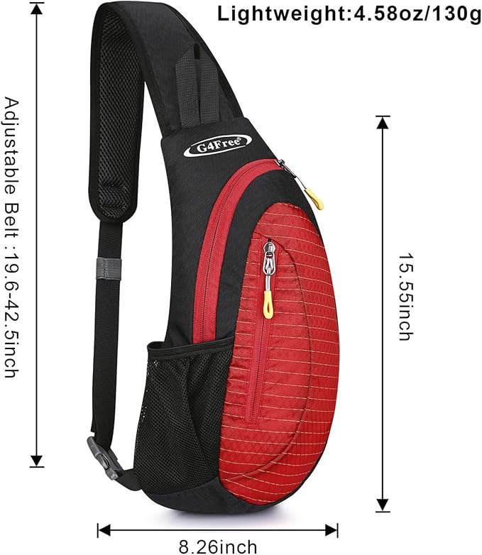 G4Free Sling Bag for Men Women, Small Crossbody Backpack Lightweight Chest - Image 3