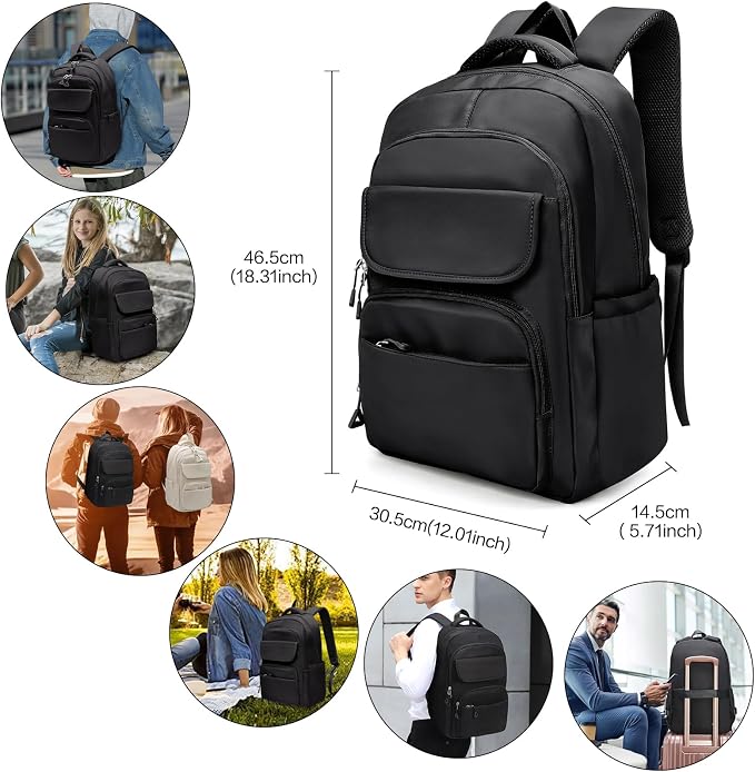 FOXLOVER Travel Laptop Backpack, Anti-Theft Slim Business Backpack, School - Image 6