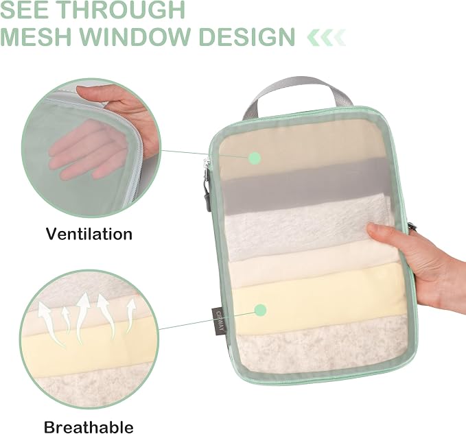 Cipway Compression Packing Cubes, See Through Mesh Luggage Organizer Bags - Image 2