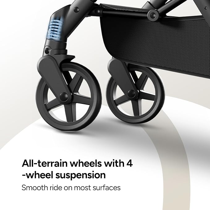 Mompush Lithe V2 Lightweight Travel Stroller, Compact Foldable Baby Stroller - Image 9