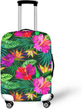 Tropical Floral Leaf Print Suitcase Cover Womens Travel Luggage Protector Cover by Dremagia