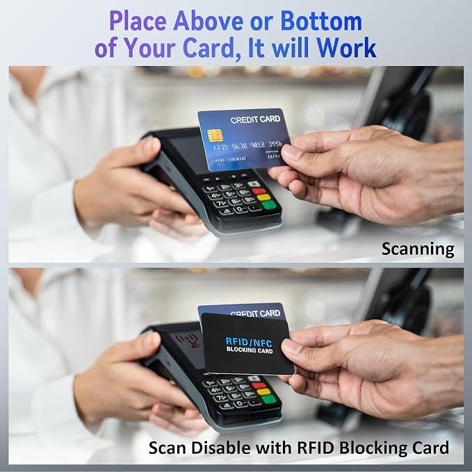 5Pack RFID Blocking Card, Contactless NFC Debit Credit Card Passport Protector - Image 4
