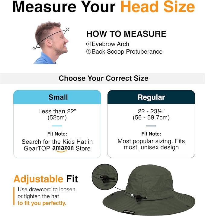 GearTOP Safari Sun Hat for Men and Sun Hats for Women UV Protection UPF 50+ - Image 5