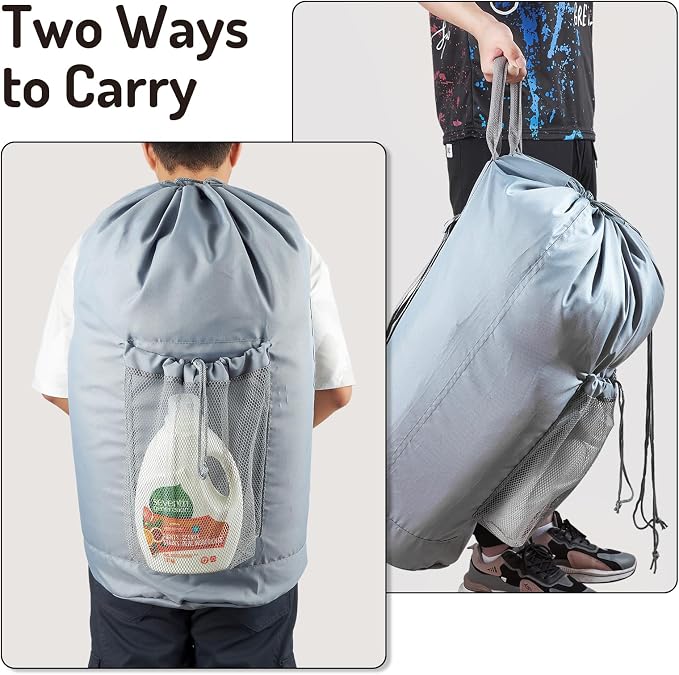 Backpack Laundry Bag, Large Laundry Backpack - Image 5