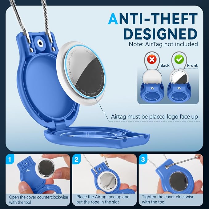 Waterproof Airtag Holder, 2 Pack Air tag Case - Image 3