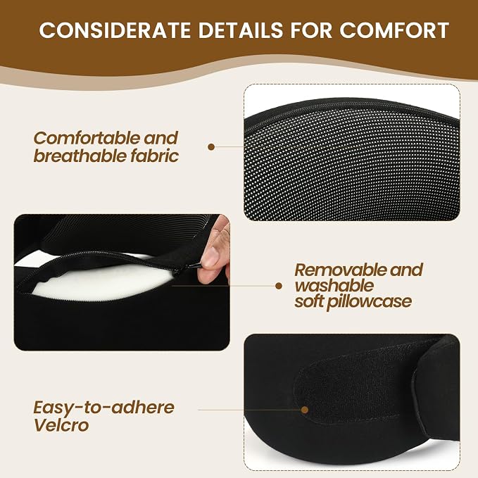 Neck Pillow, Travel Pillow uses Memory Foam to Support Neck Comfort, Ideal - Image 6
