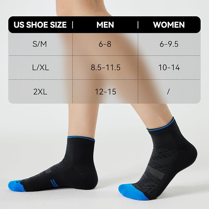 CS CELERSPORT 2/5 Pairs Ankle Compression Socks - Image 2
