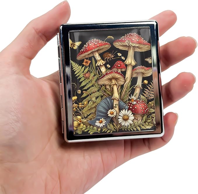 8‑Compartment Metal Pill Box Organizer – Portable Medicine Case 3″×2.6″ | by DingRound