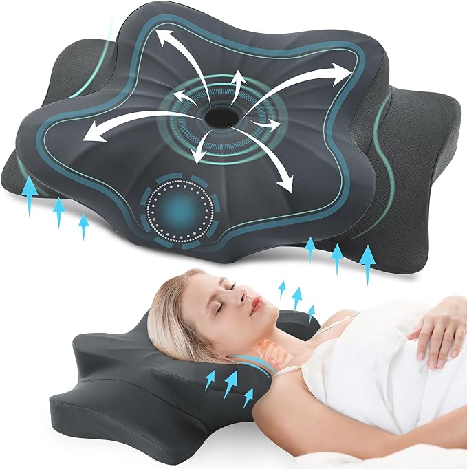 DONAMA Cervical Pillow for Neck and Shoulder, Contour Memory Foam Pillow by DONAMA
