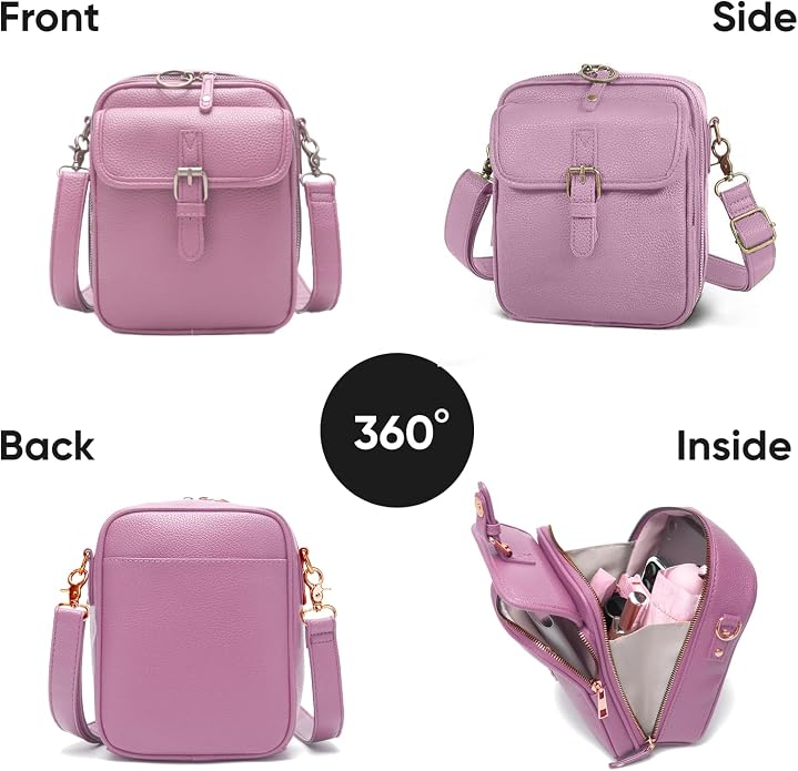 1060 Leather Crossbody Bags for Women Anti-Theft Vegan Purse - Image 4