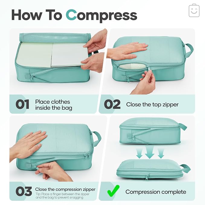 Veken 11 Set Compression Packing Cubes - Image 3