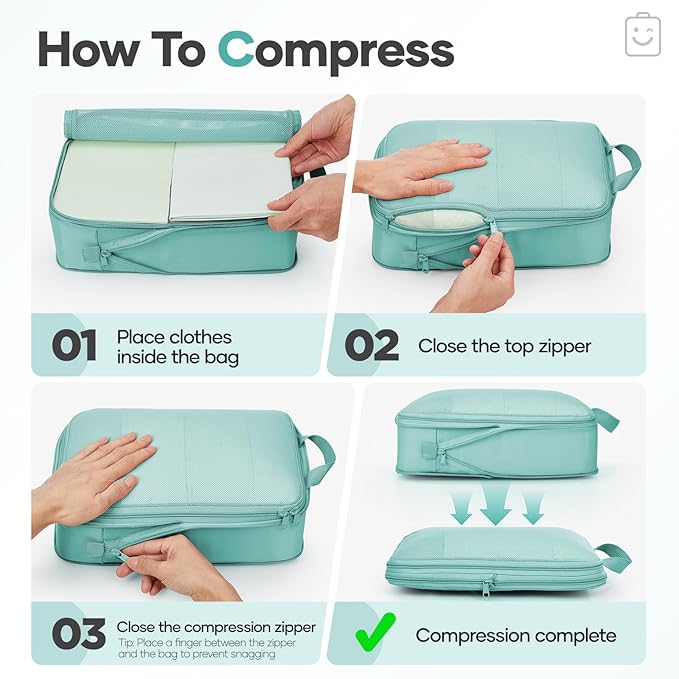 Veken 9/11 Set Compression Packing Cubes - Image 3