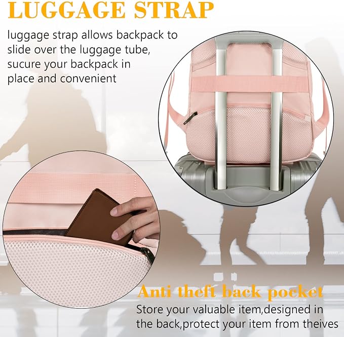 MATEIN 15.6 inch Laptop Backpack, Cute Slim Computer Travel Backpack - Image 8